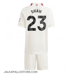 Manchester United Luke Shaw #23 Kolmaspaita Lapsille 2023-24 Lyhythihainen (+ shortsit)